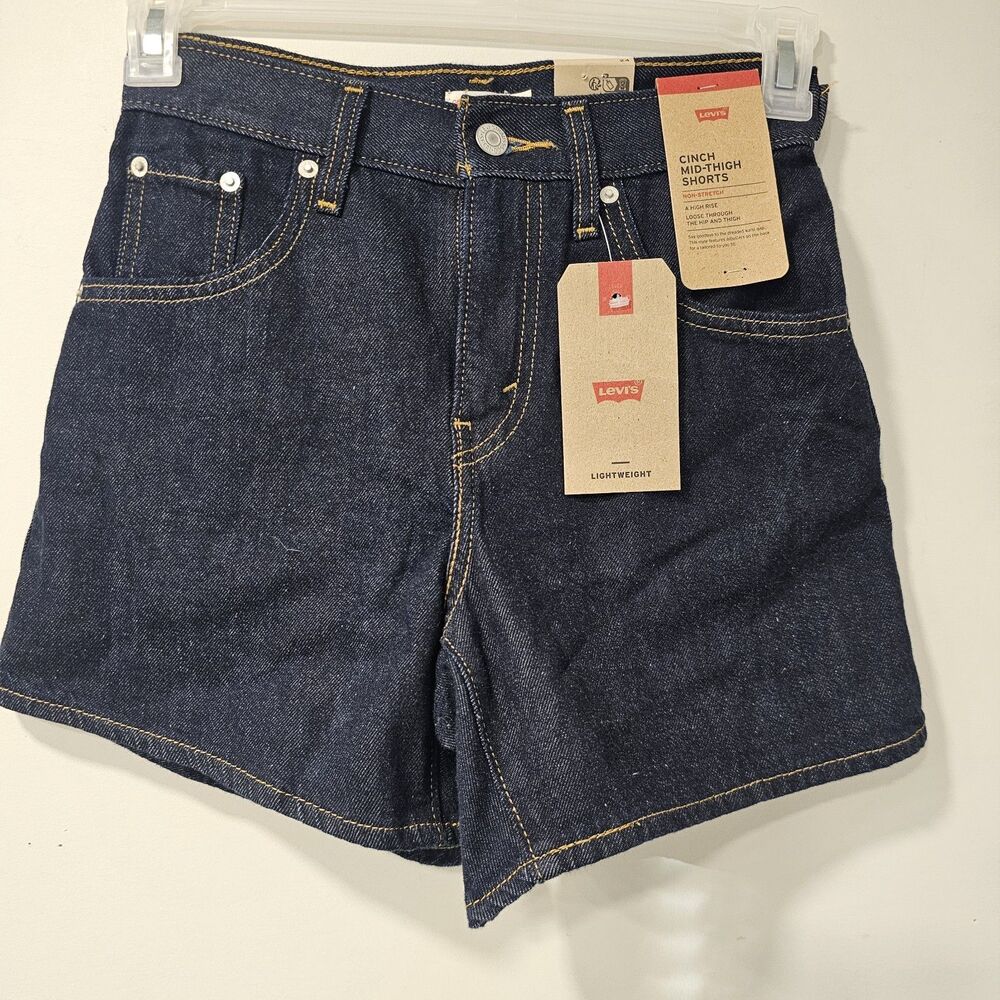 Women's Shorts Levi's® Womens 24 Cinch Mid-thigh High Rise Shorts